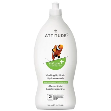 Attitude Nature+ hipoallergén mosogatószer zöldalma &amp; bazsalikom 700ml