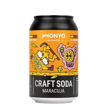 MONYO Craft Soda - szénsavas üdítőital - Maracuja 0,33l