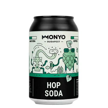 MONYO Hop Soda - Hidegkomlózott szénsavas üdítőital - Lime 0,33l