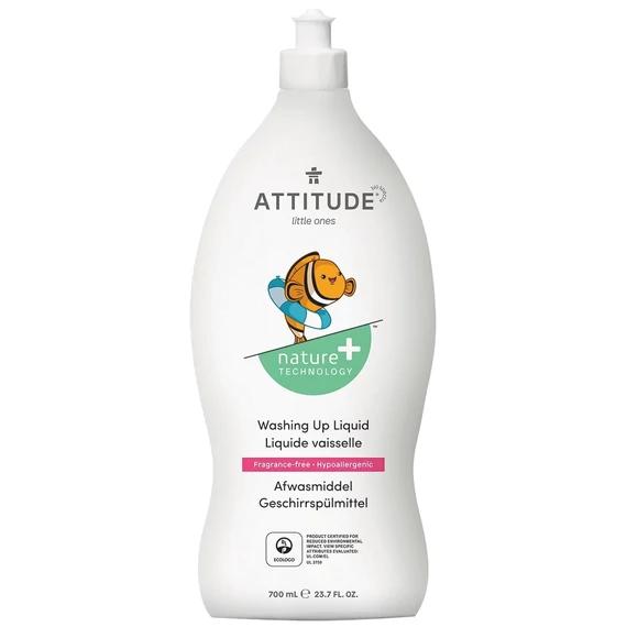 Attitude Nature+ hipoallergén mosogatószer illatmentes 700ml