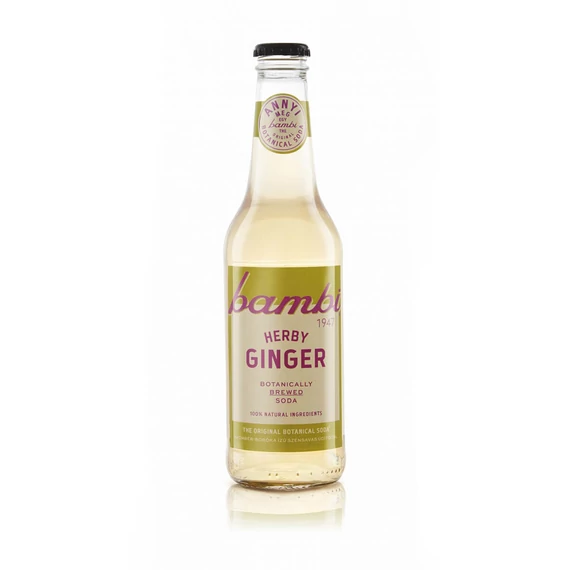 Bambi Herby Ginger gyömbér - boróka szénsavas üdítőital 0,33l