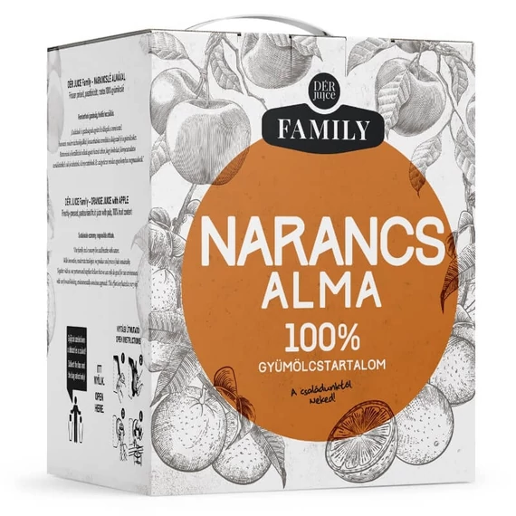 Dér Juice Narancs Almával 50-50% 3 liter