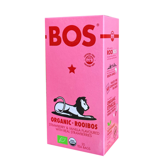 BOS Organikus Rooibos Filteres Tea Eper & Vanília 50g