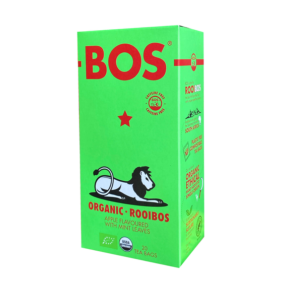 BOS Organikus Rooibos Filteres Tea Alma & Menta 50g
