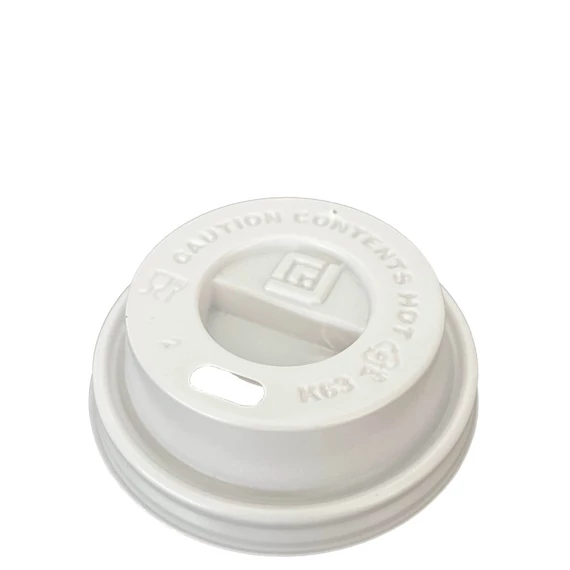 Fehér műanyag tető 65mm "Cortado" pohárhoz 100 db/csomag