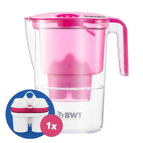 BWT Vida asztali vízszűrő kancsó manuális rózsaszín 2,6l